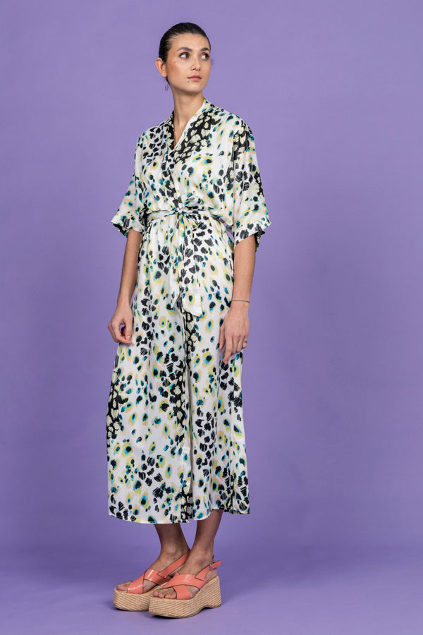Sophia Lee Long Kimono dress / Black currants