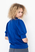 Sophia Lee Magda Puff Blouse / Royal blue organic
