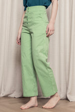 Sophia Lee Wilde Pants / Green & white stripes