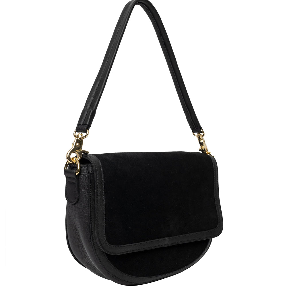 Re-Designed Big Lima Taske / Black Suede