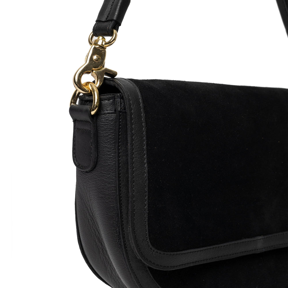 Re-Designed Big Lima Taske / Black Suede