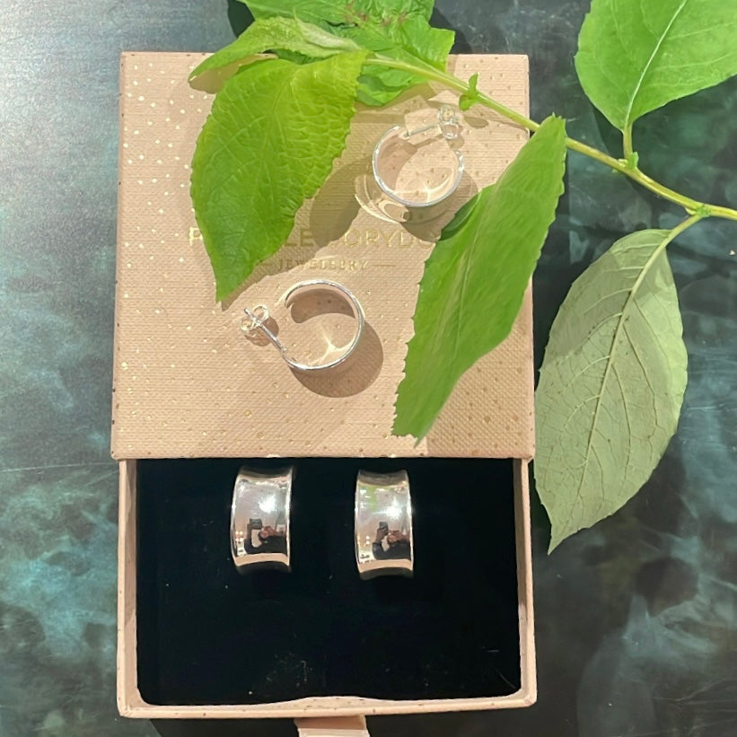 Pernille Corydon Large Reflection Hoops / Sølvfarvet