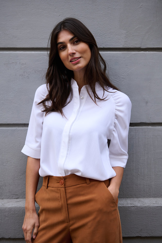 Tolsing Frida Skjorte / White Struktur