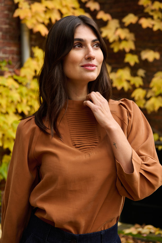 Tolsing Tine Vendeskjorte / Brown