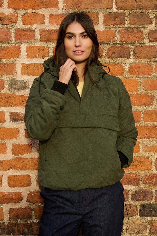 Tolsing Anorak / Dusty Green Velvet (Water Resistant)