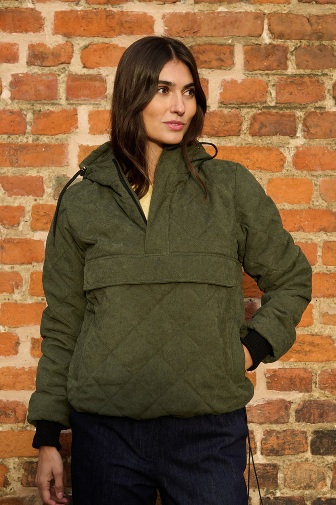 Tolsing Anorak / Dusty Green Velvet (Water Resistant)