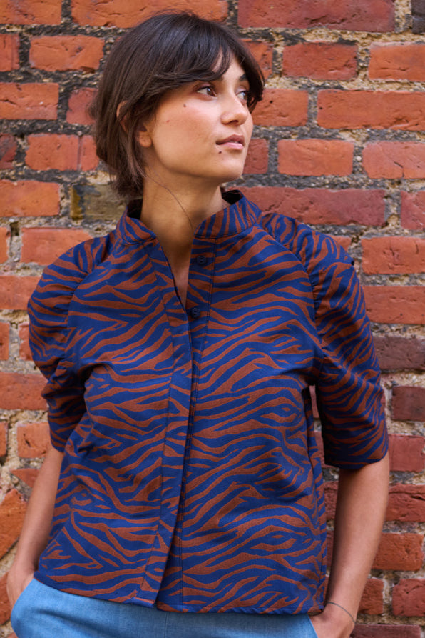 Tolsing Frida Skjorte / Brown & Blue