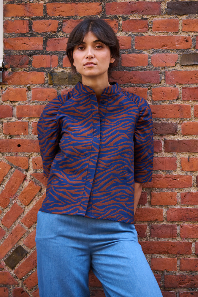 Tolsing Frida Skjorte / Brown & Blue