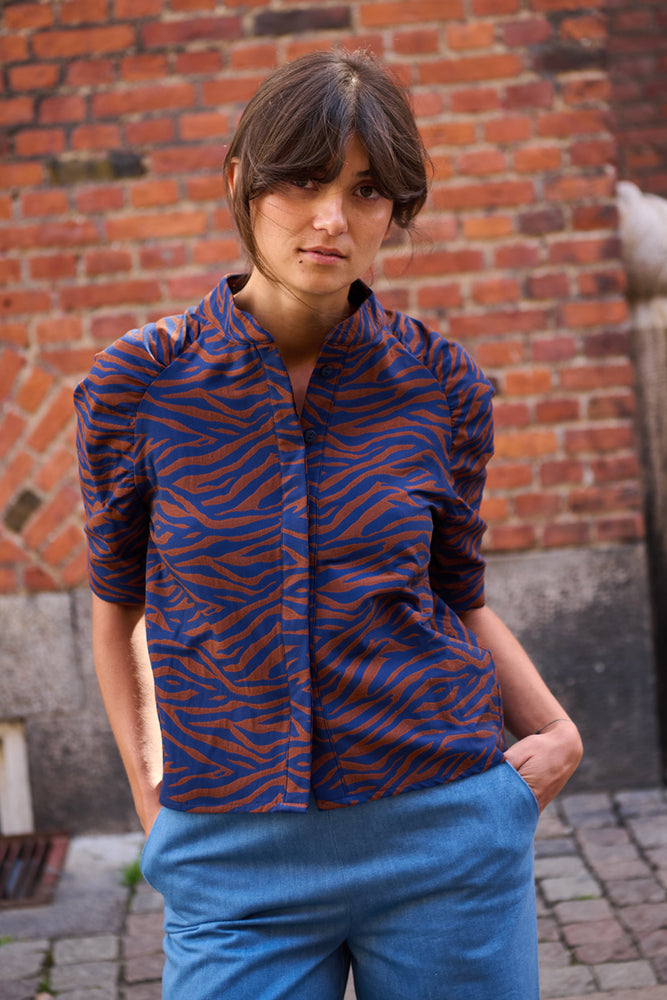 Tolsing Frida Skjorte / Brown & Blue