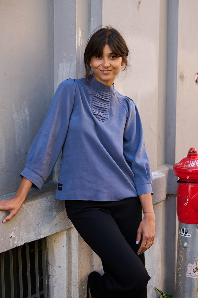 Tolsing Tine Vendeskjorte / Dusty Blue