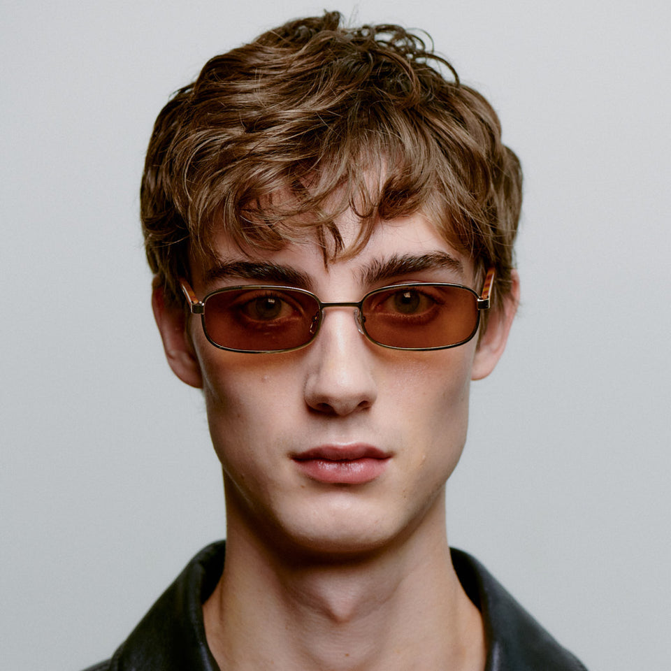 A. Kjærbede Noah Solbrille / Gold Burnt Amber