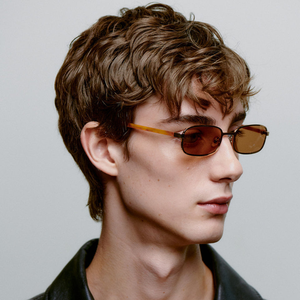 A. Kjærbede Noah Solbrille / Gold Burnt Amber