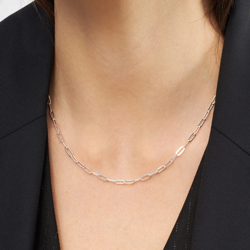 Lulu Copenhagen Paperclip Necklace / Forsølvet