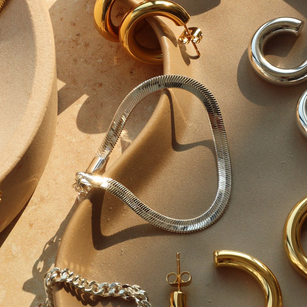 Lulu Copenhagen Snake Armbånd / Forsølvet