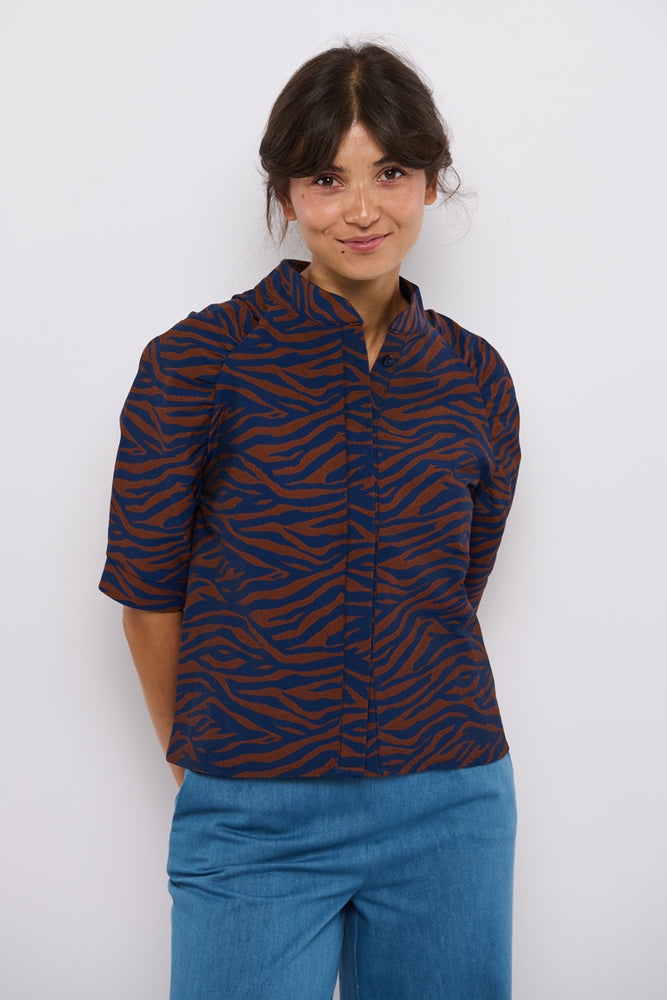 Tolsing Frida Skjorte / Brown & Blue