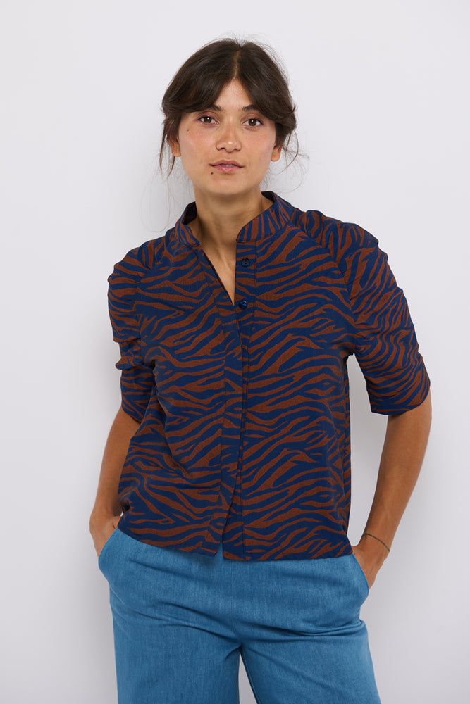 Tolsing Frida Skjorte / Brown & Blue