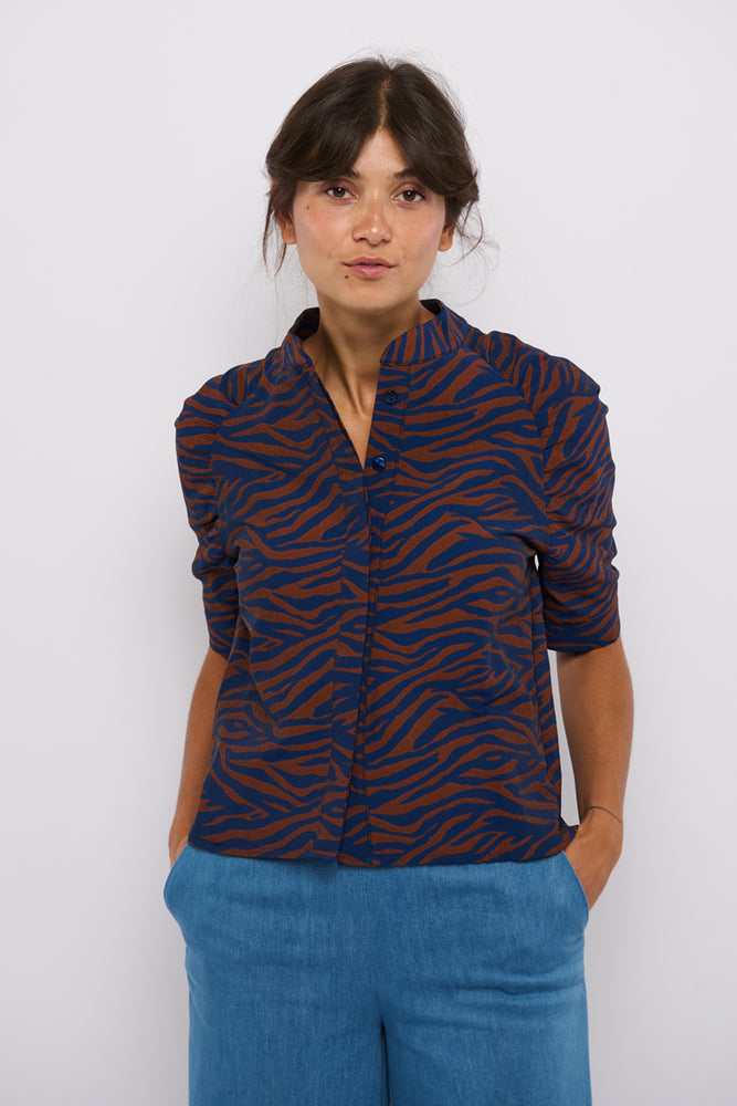 Tolsing Frida Skjorte / Brown & Blue