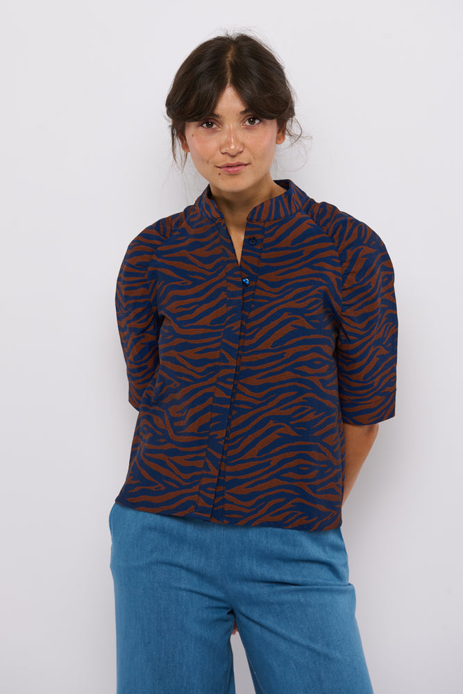 Tolsing Frida Skjorte / Brown & Blue