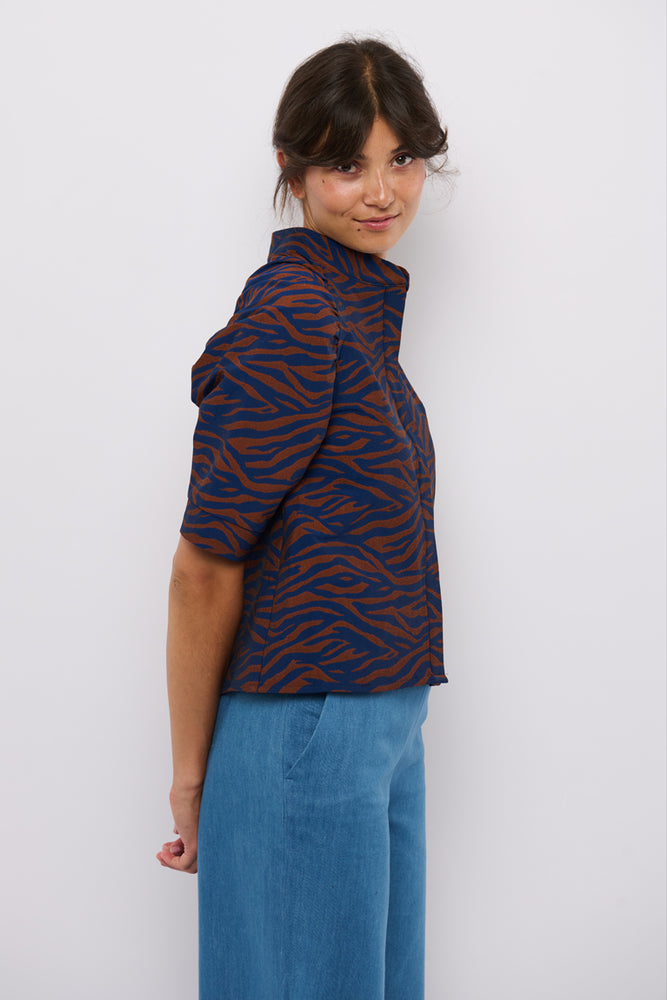 Tolsing Frida Skjorte / Brown & Blue