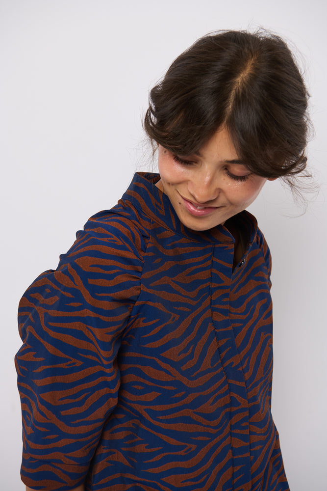 Tolsing Frida Skjorte / Brown & Blue