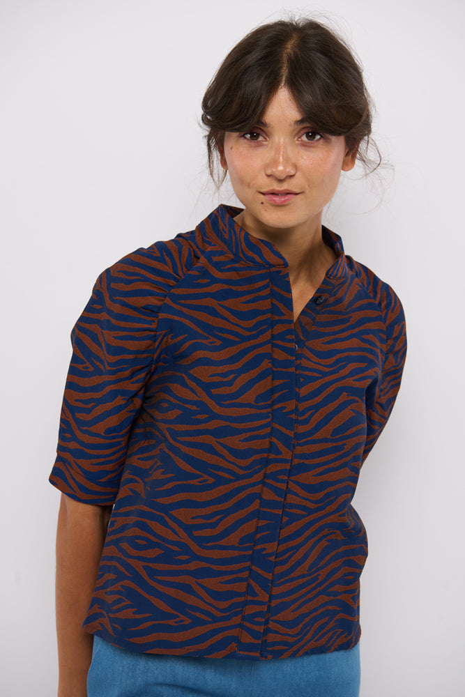 Tolsing Frida Skjorte / Brown & Blue