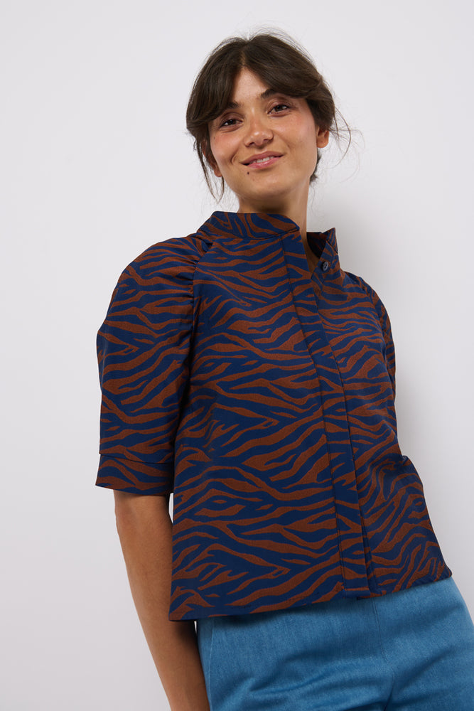 Tolsing Frida Skjorte / Brown & Blue