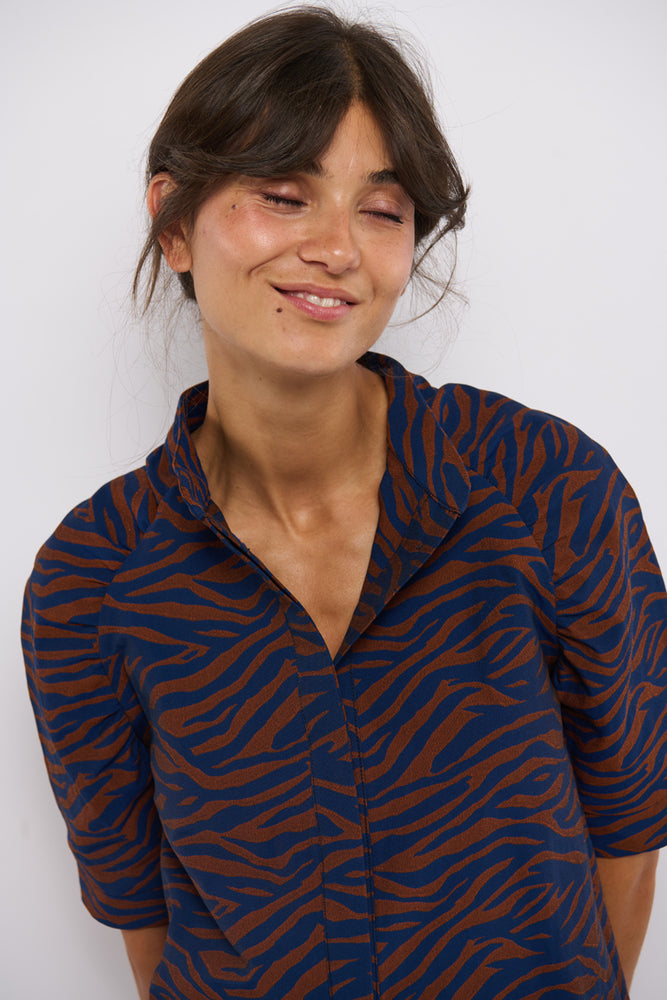 Tolsing Frida Skjorte / Brown & Blue