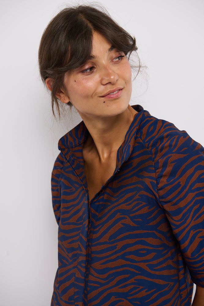 Tolsing Frida Skjorte / Brown & Blue