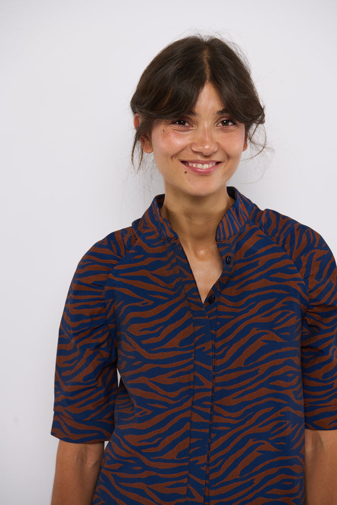 Tolsing Frida Skjorte / Brown & Blue