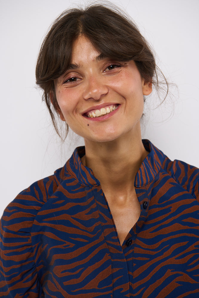 Tolsing Frida Skjorte / Brown & Blue