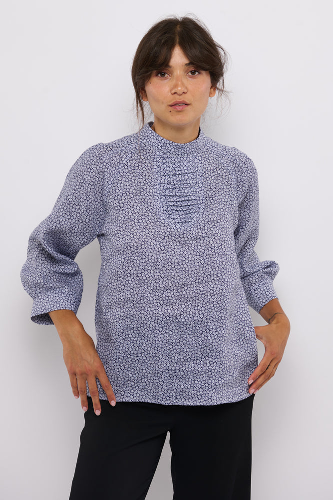 Tolsing Tine Vendeskjorte / Blue Flowers