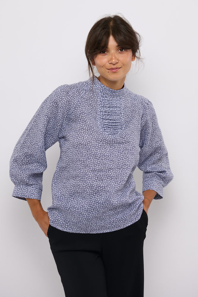 Tolsing Tine Vendeskjorte / Blue Flowers