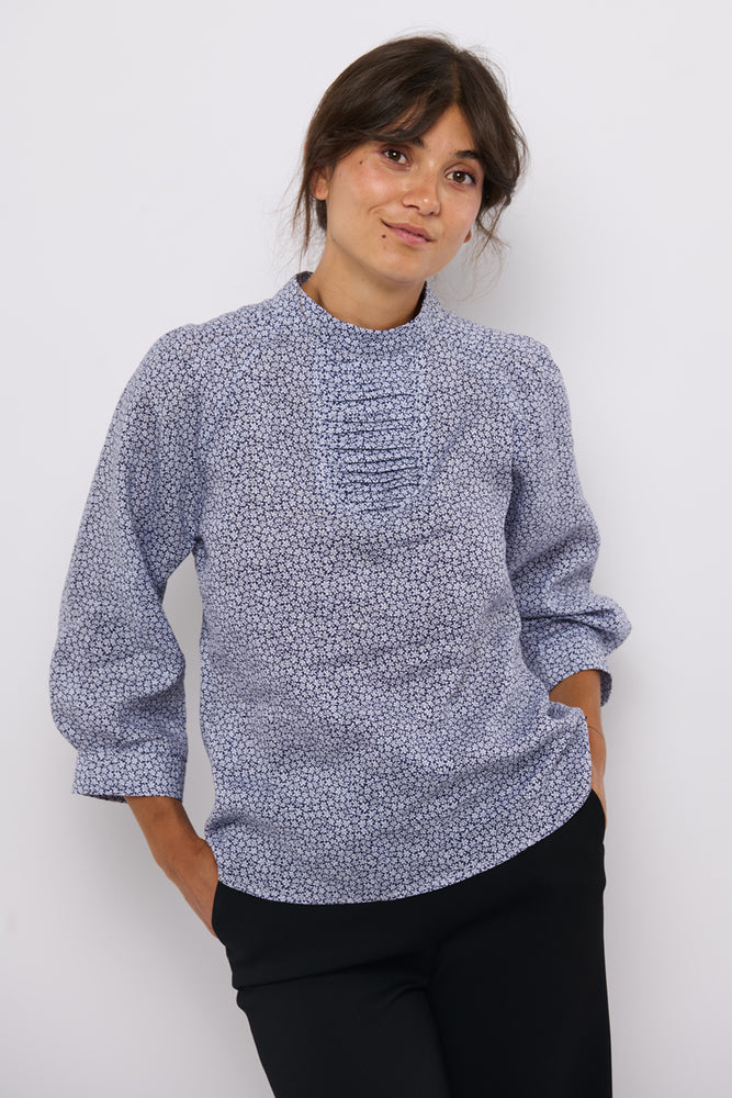 Tolsing Tine Vendeskjorte / Blue Flowers