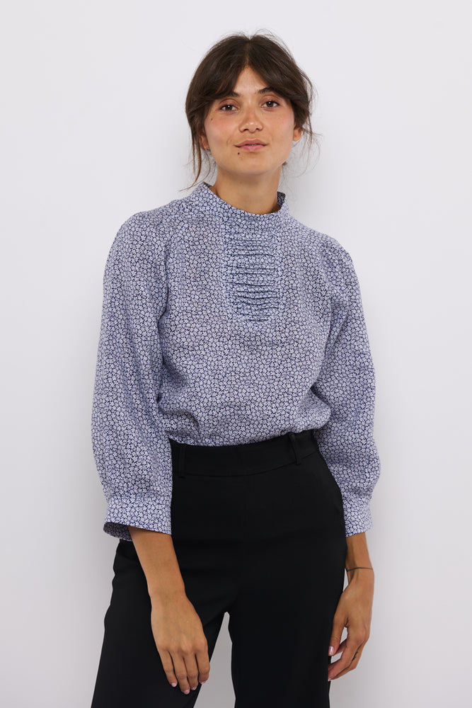 Tolsing Tine Vendeskjorte / Blue Flowers