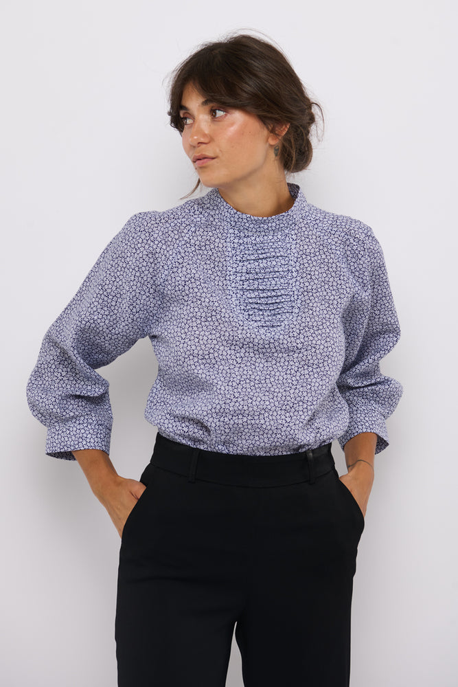 Tolsing Tine Vendeskjorte / Blue Flowers