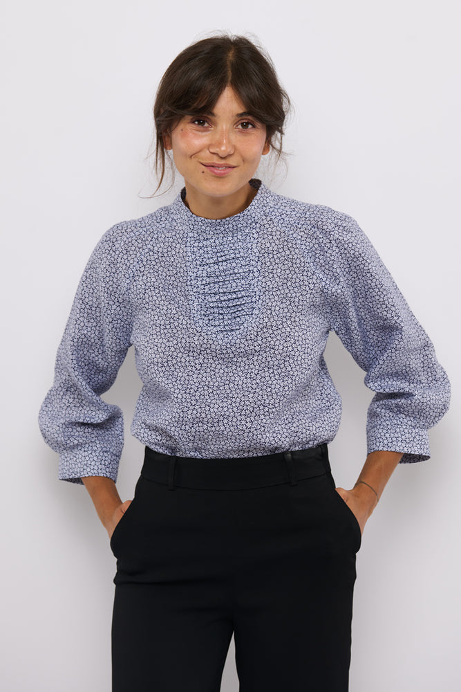 Tolsing Tine Vendeskjorte / Blue Flowers