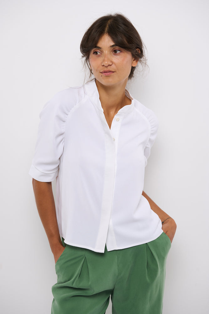 Tolsing Frida Skjorte / White Struktur