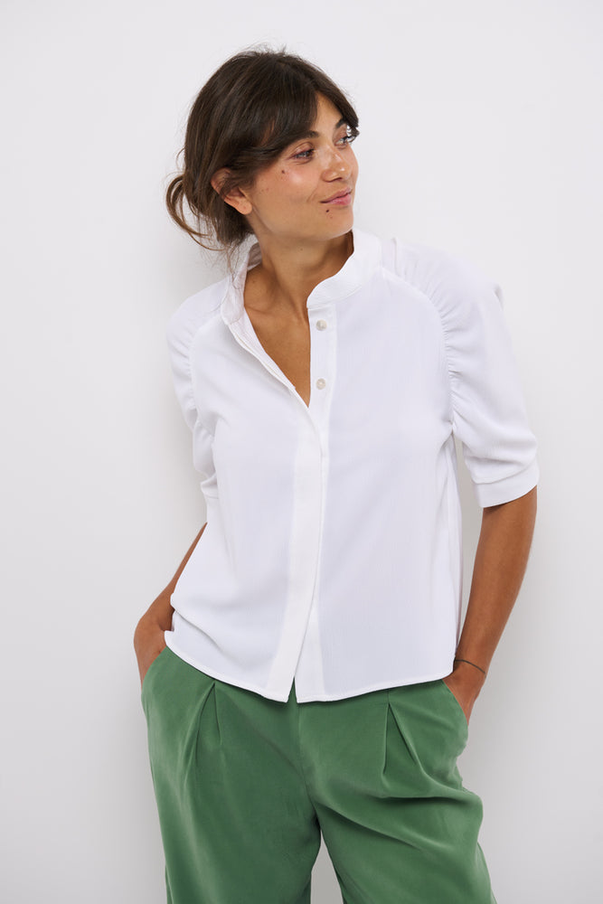 Tolsing Frida Skjorte / White Struktur