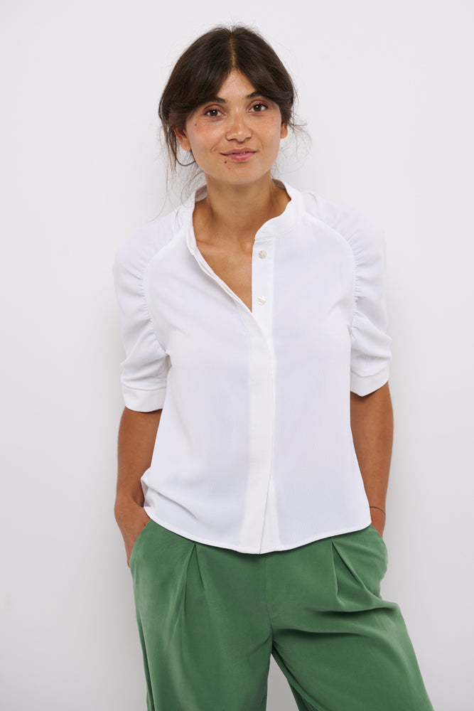 Tolsing Frida Skjorte / White Struktur