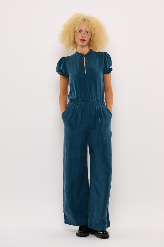 Sophia Lee Ronja Jumpsuit / Petrol cupro