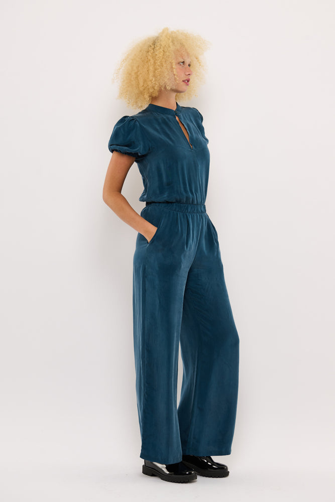 Sophia Lee Ronja Jumpsuit / Petrol cupro