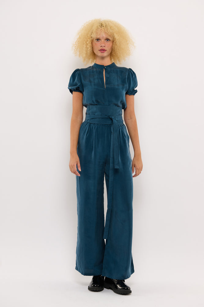Sophia Lee Ronja Jumpsuit / Petrol cupro