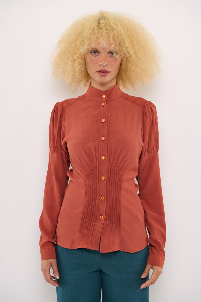 Sophia Lee Nova Shirt / Red brown