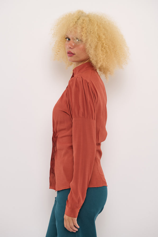 Sophia Lee Nova Shirt / Red brown