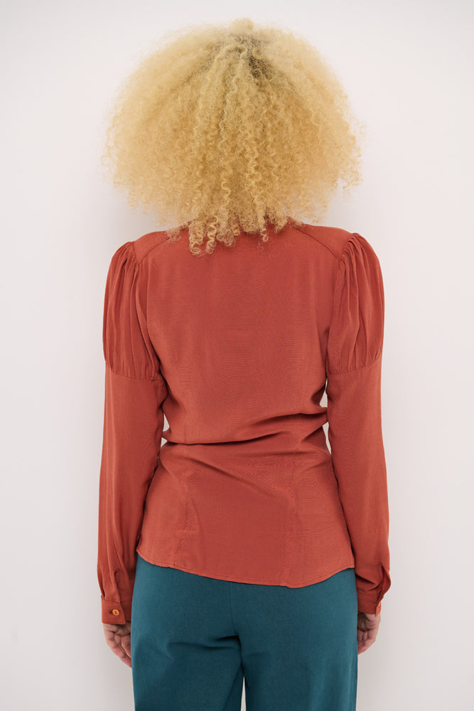 Sophia Lee Nova Shirt / Red brown