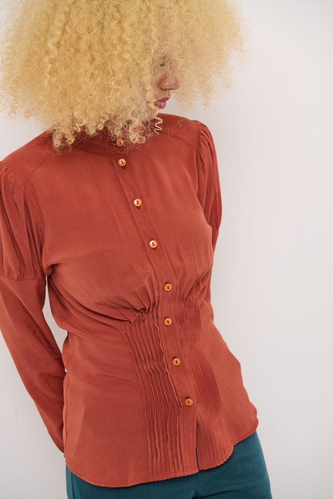 Sophia Lee Nova Shirt / Red brown