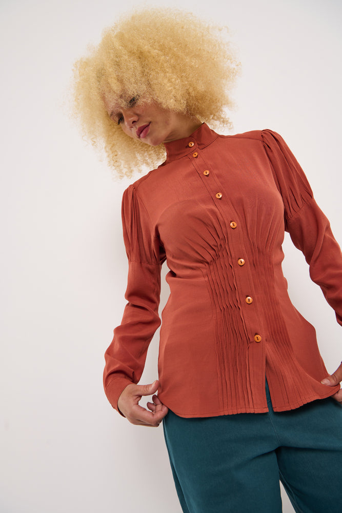 Sophia Lee Nova Shirt / Red brown