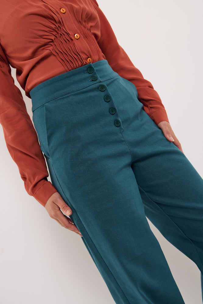 Sophia Lee Wilde Pants / Petrol cotton