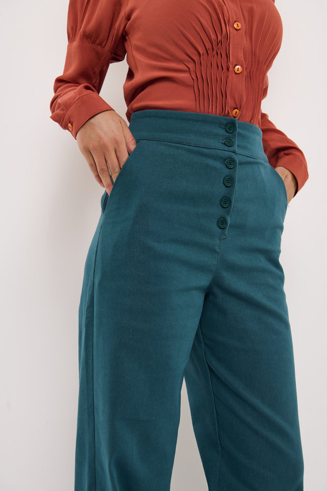 Sophia Lee Wilde Pants / Petrol cotton