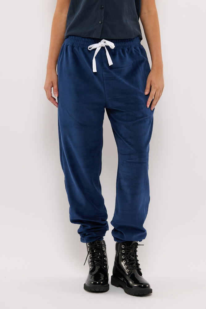 Sophia Lee Saga Jogging pants / Dusty blue velour